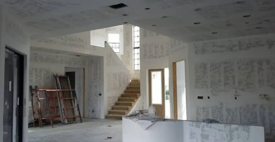 Open interior living space during a home remodel in Lehigh Acres